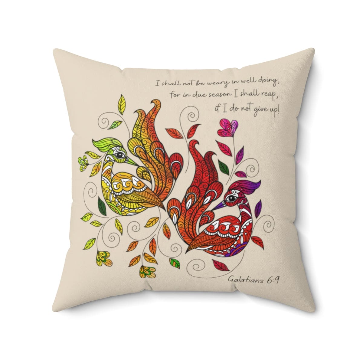 Decorative Throw Pillow Cover - i Shall not be Weary in Well Doing-0